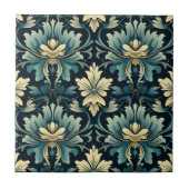Art Nouveau Floral Pattern Fliese (Vorderseite)
