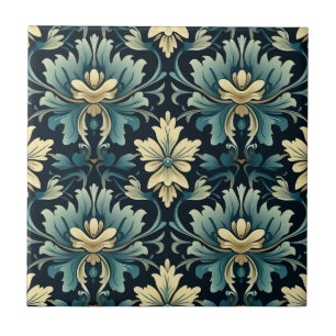 Art Nouveau Floral Pattern Fliese