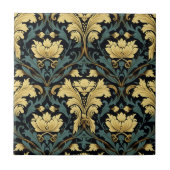 Art Nouveau Floral Pattern Fliese (Vorderseite)