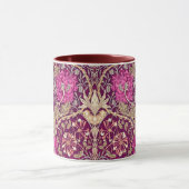 Art Nouveau Floral, Plum, Beige und Maroon Tasse (Zentrum)