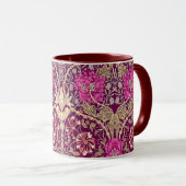 Art Nouveau Floral, Plum, Beige und Maroon Tasse (VorderseiteRechts)