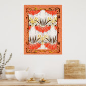 Art Nouveau Floral Poster (Küche)