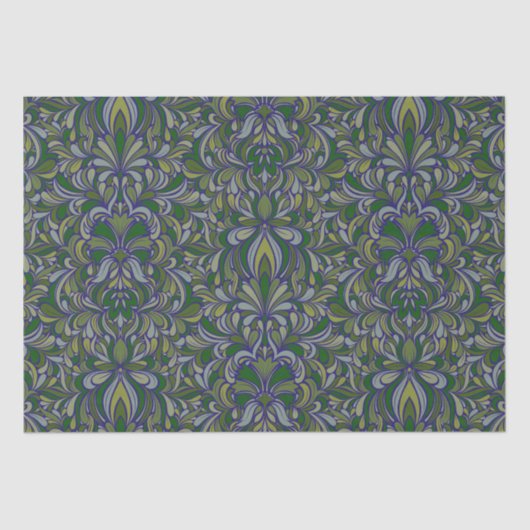 Art Nouveau Floral Seamless Seidenpapier (Vorderseite)