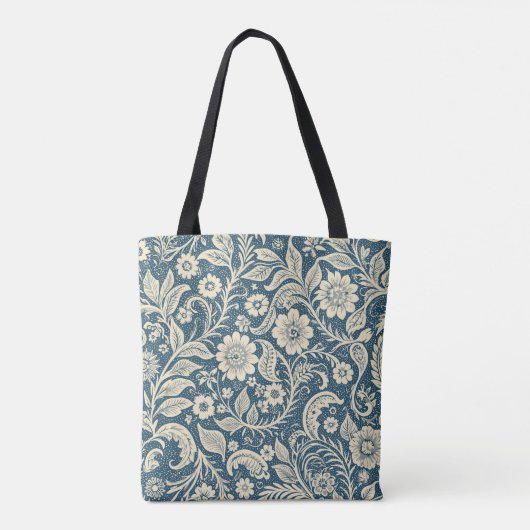 Art Nouveau Floral Tapete Muster Tasche (Rückseite)