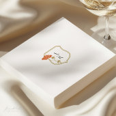 Art Nouveau Floral Wappen Monogram Cocktail Napkin Serviette