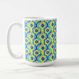 Art Nouveau Floral Wasserfarben Muster Keramik Kaffeetasse