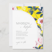 Art Nouveau Floral Wedding Einladung (Vorderseite)