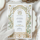 Art Nouveau Floral Wedding Einladung