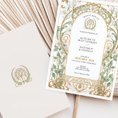 Art Nouveau Floral Wedding Einladung