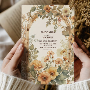 Art Nouveau Floral Wedding Einladung