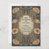 Art Nouveau Floral Wedding Einladung (Vorderseite)