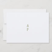 Art Nouveau Floral Wedding Green and Pink Save The Date (Rückseite)