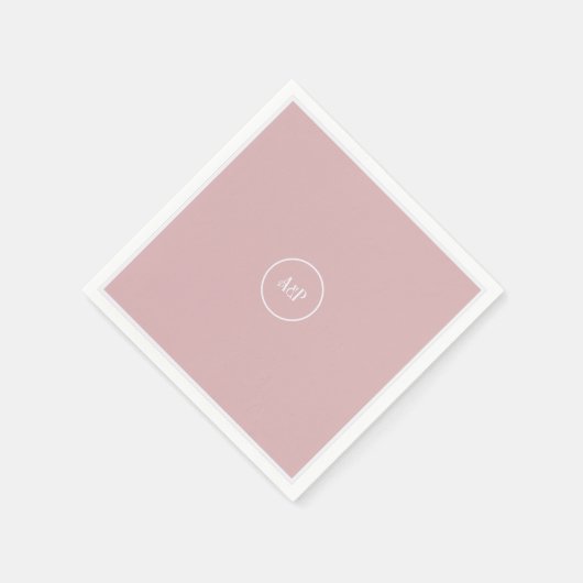 Art Nouveau Floral Wedding Pink Serviette (Ecke)