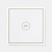 Art Nouveau Floral Wedding Serviette (Vorderseite)