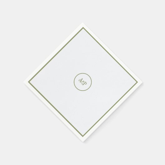 Art Nouveau Floral Wedding Serviette (Ecke)