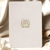 Art Nouveau Floral Wedding Table Number Einladung