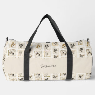 Art Nouveau Florale Botanische Gepresste Blumen Be Duffle Bag
