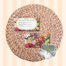 Art Nouveau Florale Kalligrafie RSVP-Karte
