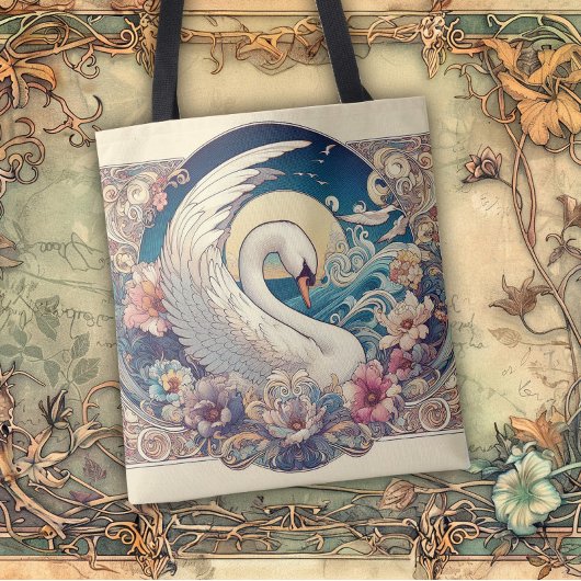 Art Nouveau Flowing Lines of Beauty Tasche