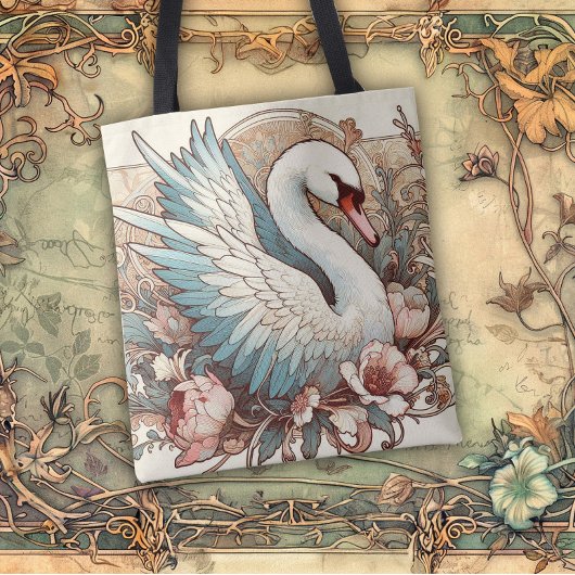 Art Nouveau Flowing Lines of Beauty Tasche