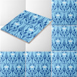 Art Nouveau Foliage & Floral Pattern Fliese<br><div class="desc">Dieses Design ist aus einem Vintagen Viktorianischen Jugendstil-Grün und Blumenmuster abgeleitet. Sie können die Farben anpassen</div>