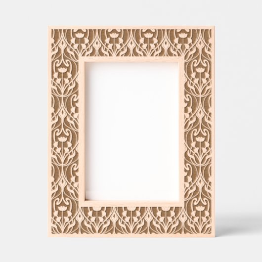 Art Nouveau Foliage & Floral Pattern Geätzte Rahmen (Vorderseite)