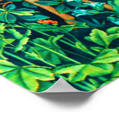 Art Nouveau Forest Deer Tapestory Print Poster (Ecke)