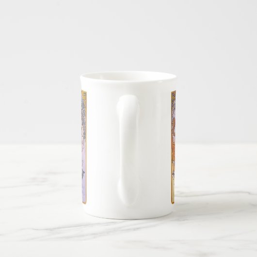 Art Nouveau Four Seasons Bone China Tasse (Rückseite)