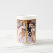 Art Nouveau Four Seasons Bone China Tasse (Vorderseite)
