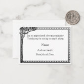 Art Nouveau Frame Dankeschön Karte (Vorderseite/Rückseite Beispiel)