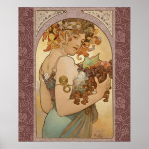 Art Nouveau Frau Mucha Schön Poster
