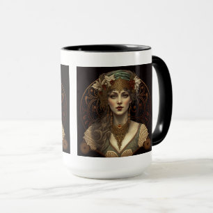 Art Nouveau Frauen-Kombitasse, 15 oz  Tasse