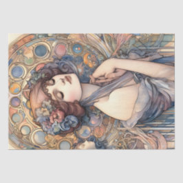 Art Nouveau Frauen Seidenpapier für Kunst und Hand