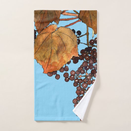 Art Nouveau Frost Trauben Badhandtuch Set (Handtuch)