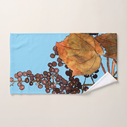 Art Nouveau Frost Trauben Badhandtuch Set (Handtuch)