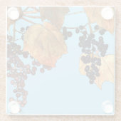 Art Nouveau Frost Trauben Glasuntersetzer (Rückseite)