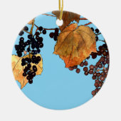 Art Nouveau Frost Trauben Keramik Ornament (Vorne)