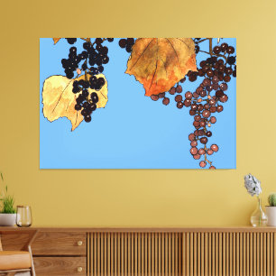 Art Nouveau Frost Trauben Leinwanddruck