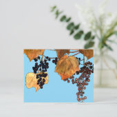 Art Nouveau Frost Trauben Postkarte (Stehend Vorderseite)