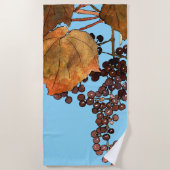 Art Nouveau Frost Trauben Strandtuch (Vorderseite)