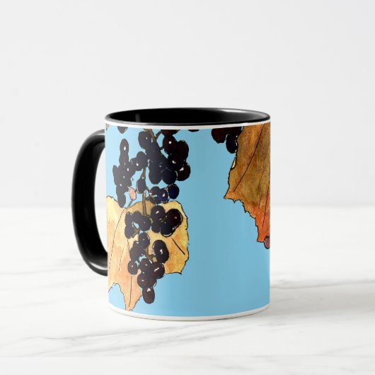 Art Nouveau Frost Trauben Tasse (Vorderseite Links)