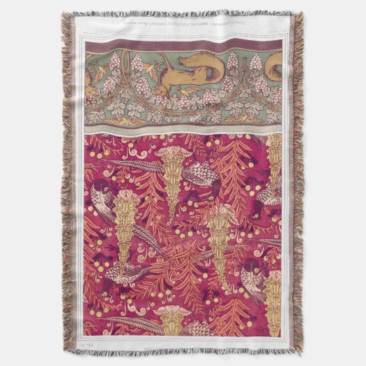 Art Nouveau Fuchs Fasan Foxglove verneuil Decke (Vorderseite Vertikal)