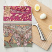 Art Nouveau Fuchs Fasan Foxglove verneuil Geschirrtuch (Viertel Falte)