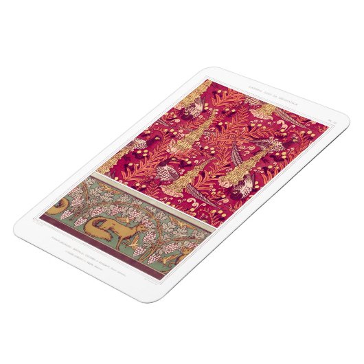 Art Nouveau Fuchs Fasan Foxglove verneuil Magnet (Linke Seite)