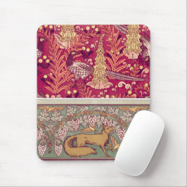 Art Nouveau Fuchs Fasan Foxglove verneuil Mousepad