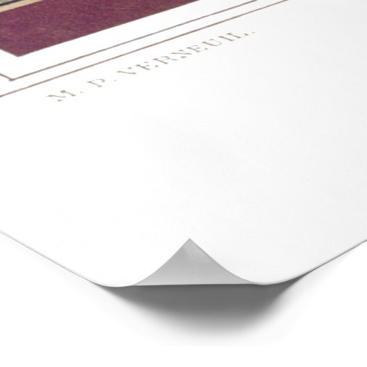 Art Nouveau Fuchs Fasan Foxglove verneuil Poster (Ecke)