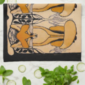 Art Nouveau Füchse Illustration | Waldtiere Geschirrtuch (Gefaltet)