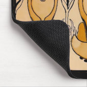 Art Nouveau Füchse Illustration | Waldtiere Mousepad (Ecke)