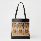 Art Nouveau-Füchse-Illustration | Waldtiere Tasche (Vorderseite)