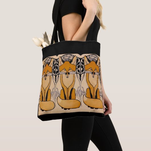 Art Nouveau-Füchse-Illustration | Waldtiere Tasche (Von Nahem)